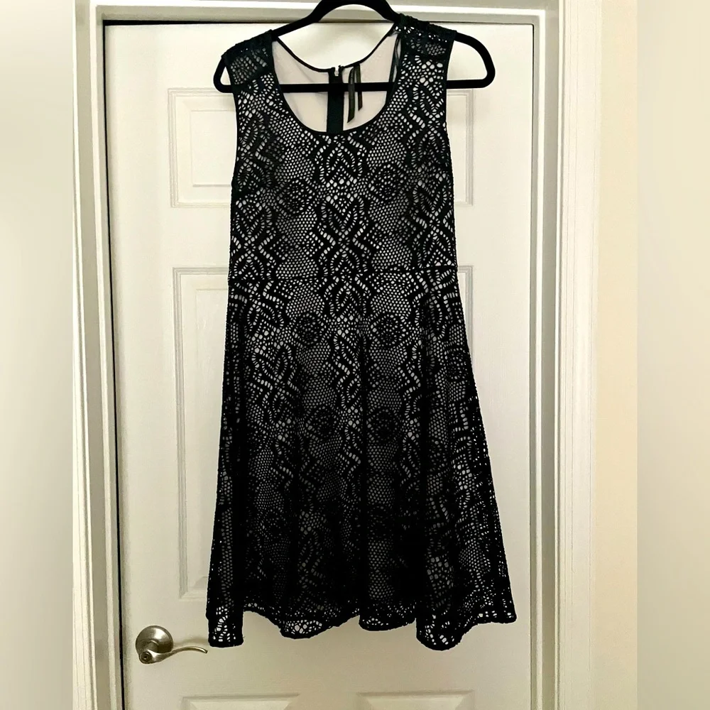 MARC NEW YORK DRESS Little Black Dress Lace Cocktail